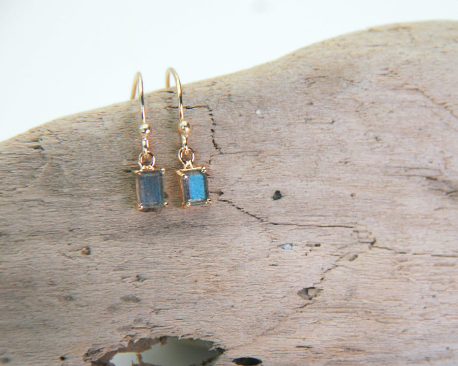 Embodied Radiance Earrings in Labradorite + Gold