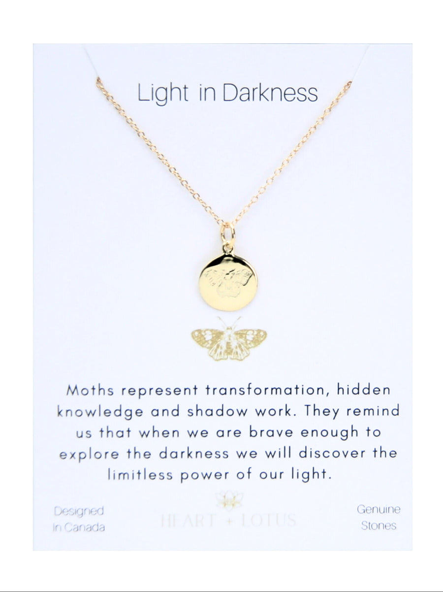 Light in Darkness Necklace in Gold