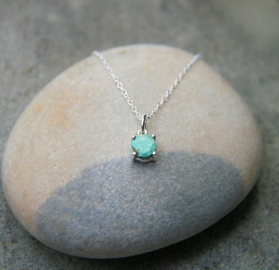 DECEMBER Birthstone Necklace in Turquoise + Sterling Silver