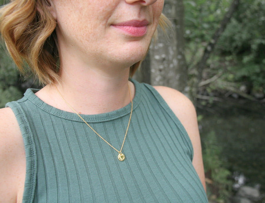 Expanding Heart Necklace in Gold