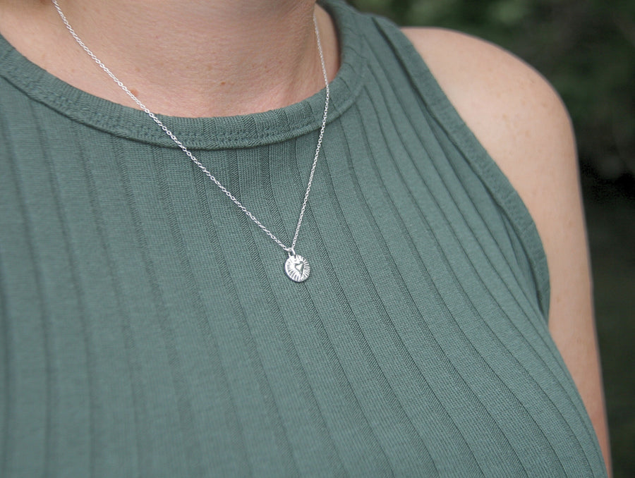 Expanding Heart Necklace in Sterling Silver