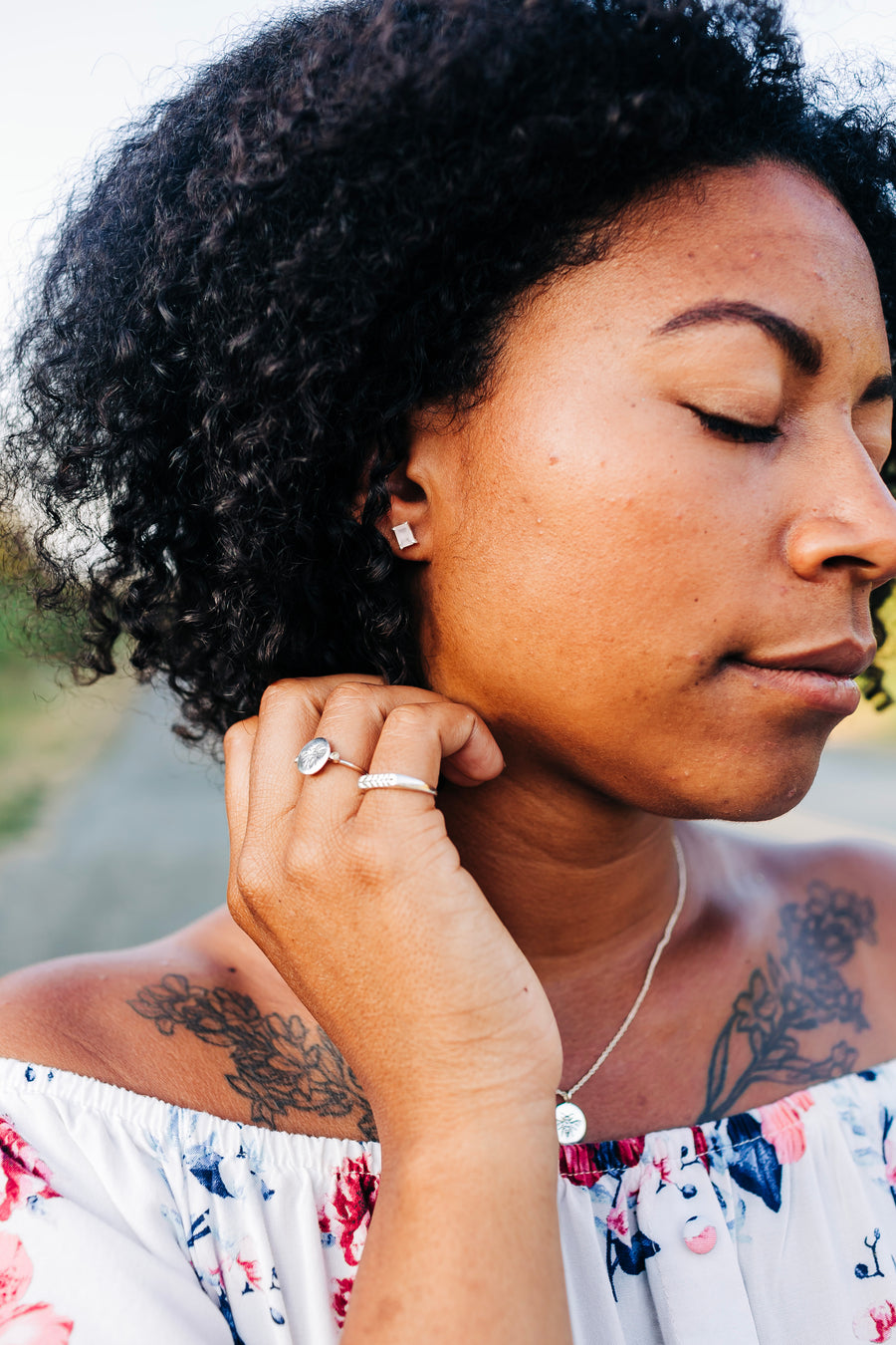 Divinely Feminine Earrings in Rainbow Moonstone + Sterling Silver